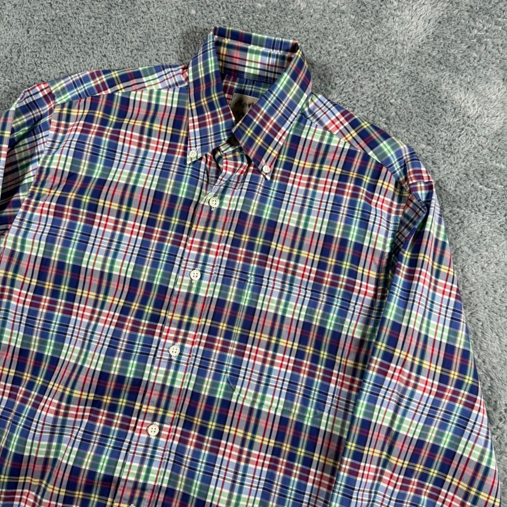 Vintage Brooks Brothers Plaid Made in USA Woven in Italy Egyptian Cotton SZ S